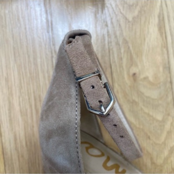 Sam Edelman Tan Suede Stacked Heel Size 8 - Picture 8 of 11